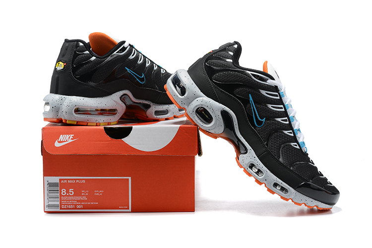 2021 Nike Air Max Plus Black Blue Orange White Running Shoes - Click Image to Close